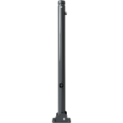 Ornamental bollard | Series 464B | � 60 mm | foldable, self-engaging lockto be fixed by plugs, with base plate 100 x 150 mm | with triangular locking mechanism acc. with DIN 3223 | without eyelet